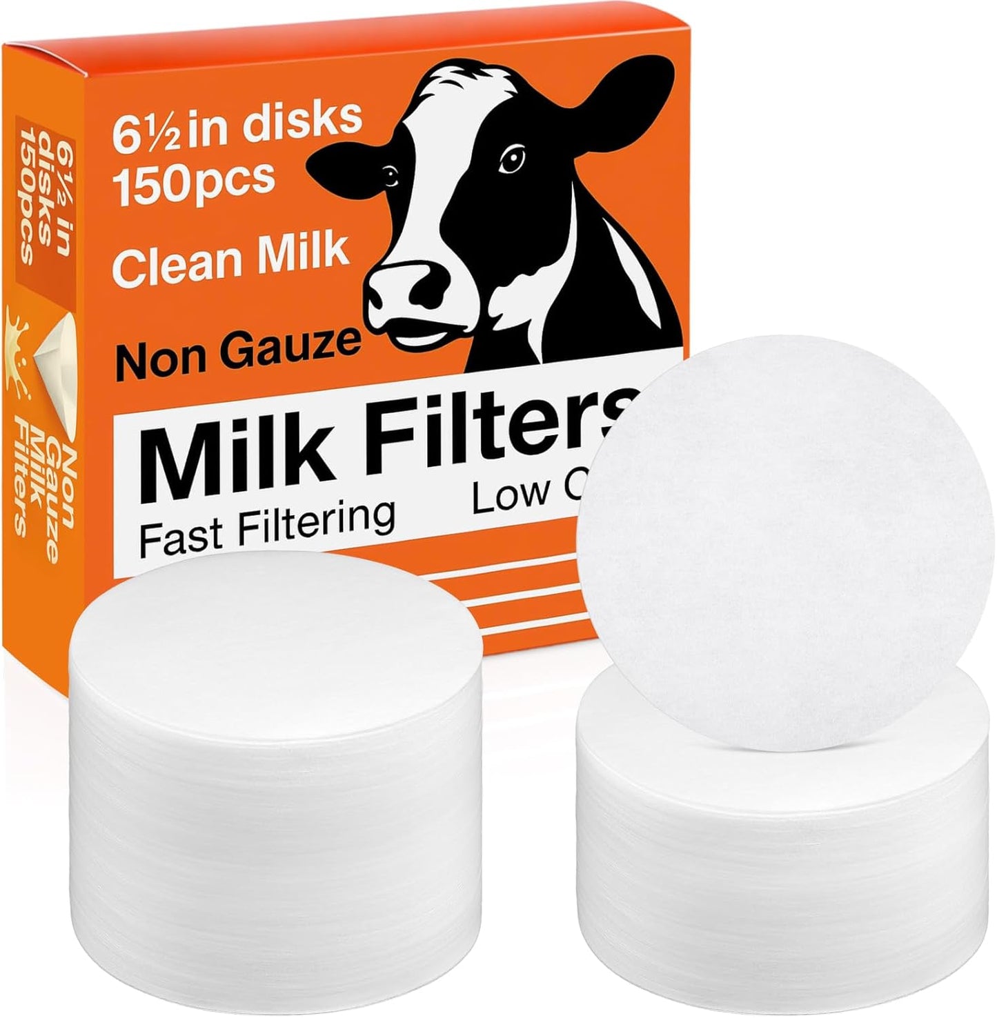 Paquete 150 Discos Filtro Leche Cruda 6.5pulg