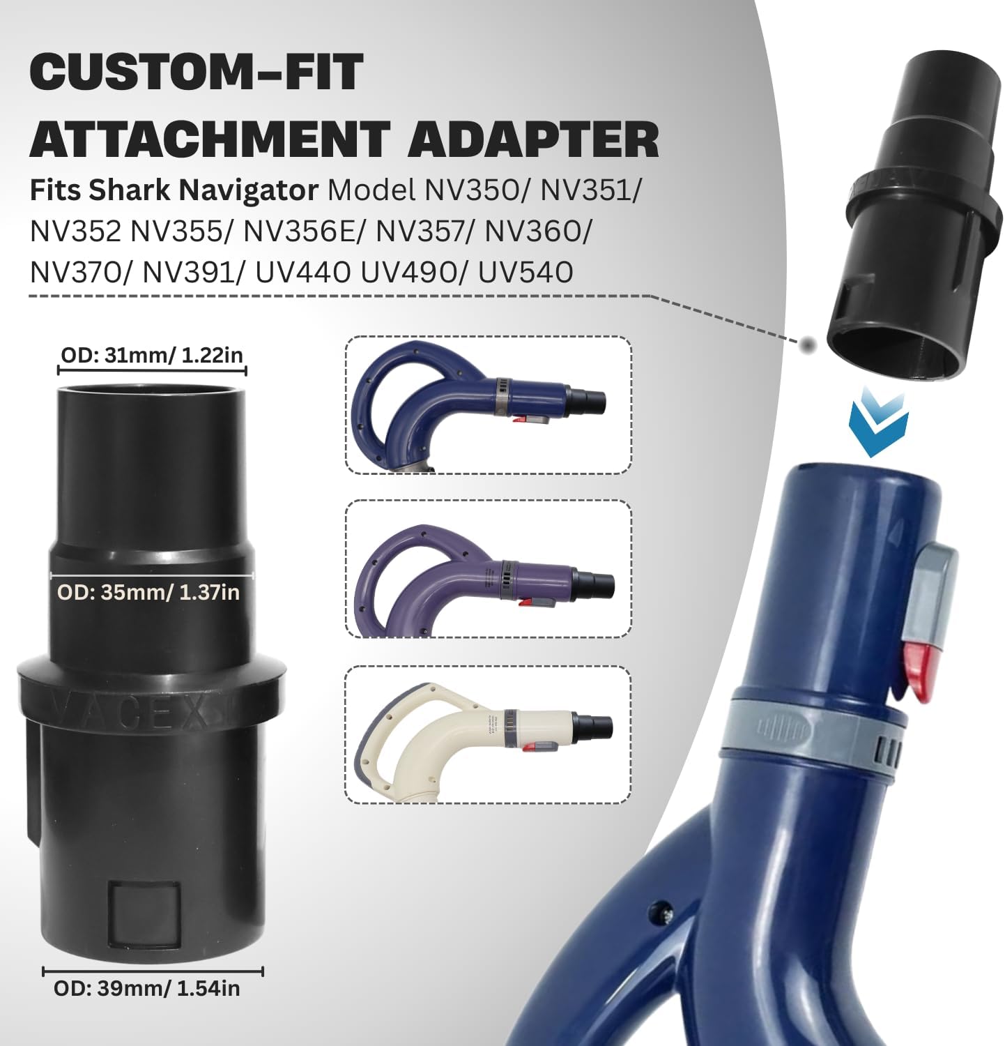 Accesorio flexible Shark para grietas y secadoras