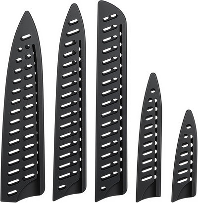 Set 5 fundas negras para cuchillos de cocina universales