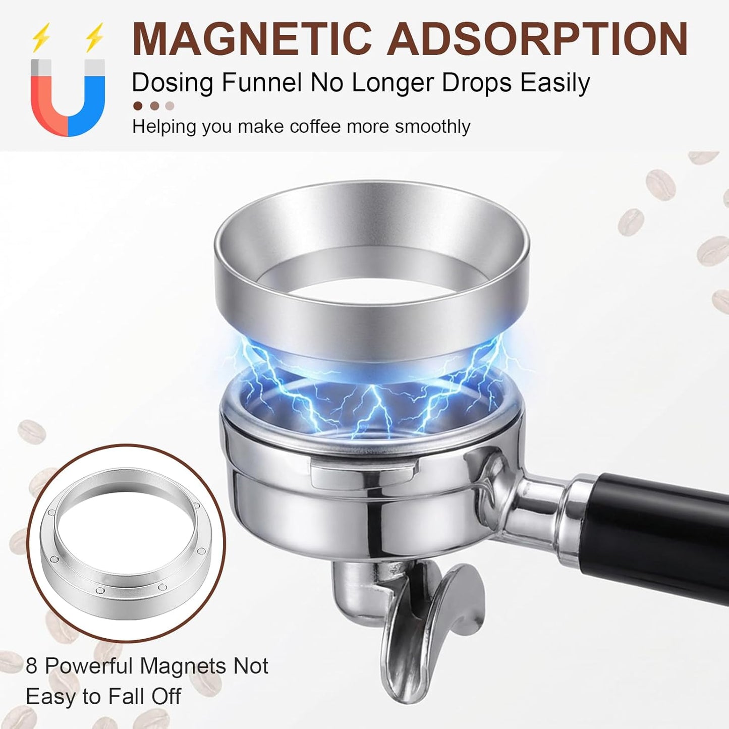 Embudo magnético para portafiltro aluminio 2.126pulg