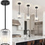 Lámpara colgante cristal cocina isla ajustable UL