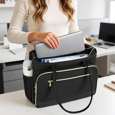 Bolsa laptop 15.6pulg para mujer profesora con bolsillos tabletas