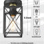 Lámpara techo semiempotrada jaula metal estilo industrial negro E26