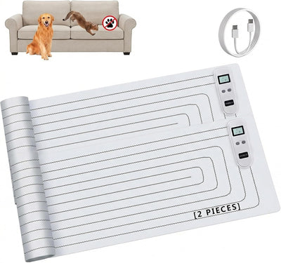 Alfombrilla choque perros gatos 2pzas 60x12pulg recargable