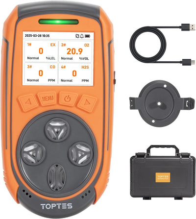 Detector gas múltiple con 4 sensores TFT color USB