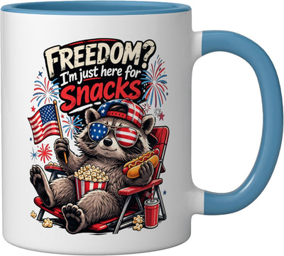 Taza Cerámica Ratoncito 4 de Julio Azul/Blanco
