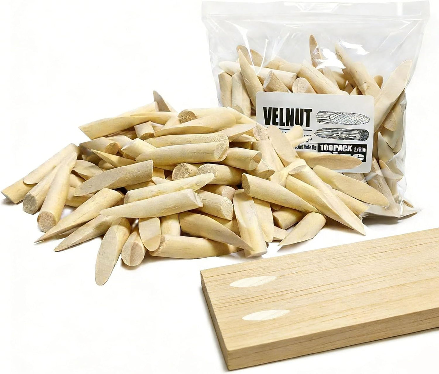 200 Tapones Madera Pino para Bolsillos