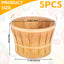5 Cestas Jumbo Madera Natural 14x9.5pulg para Cosecha