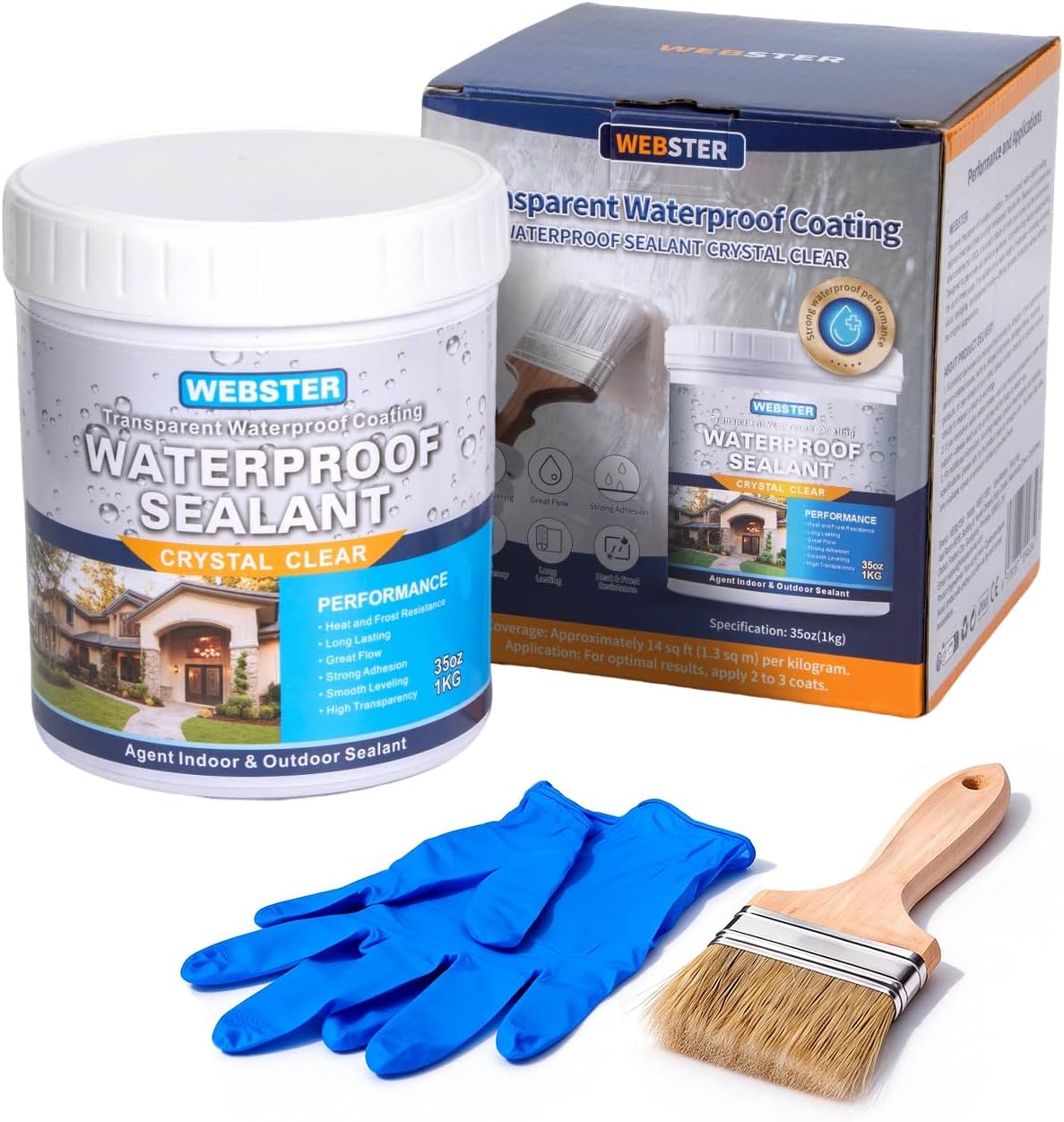 Adhesivo impermeable invisible 35oz para techos paredes baños