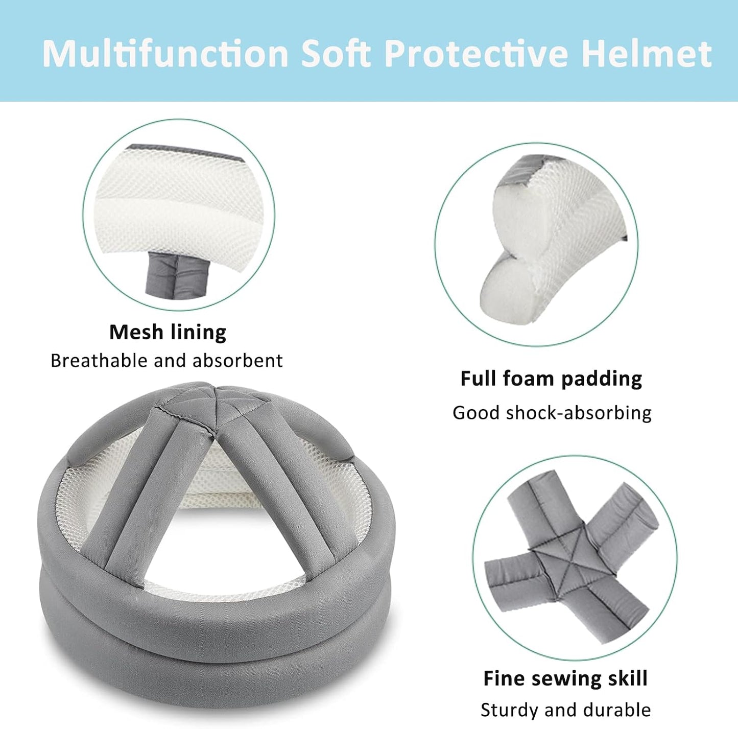 Casco protector para adultos mayores ajustable transpirable
