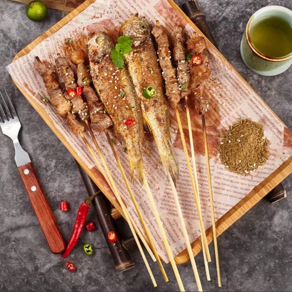 Pinchos de Bambú 8pulg 100pcs para BBQ Fruta Maíz Cóctel