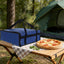 Bolsa de pizza azul aislada para comida caliente y entrega portátil