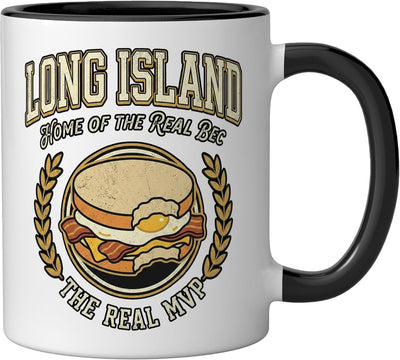 Taza cerámica Long Island Bacen Egg Cheese Sandwich Fan Negro/Blanco