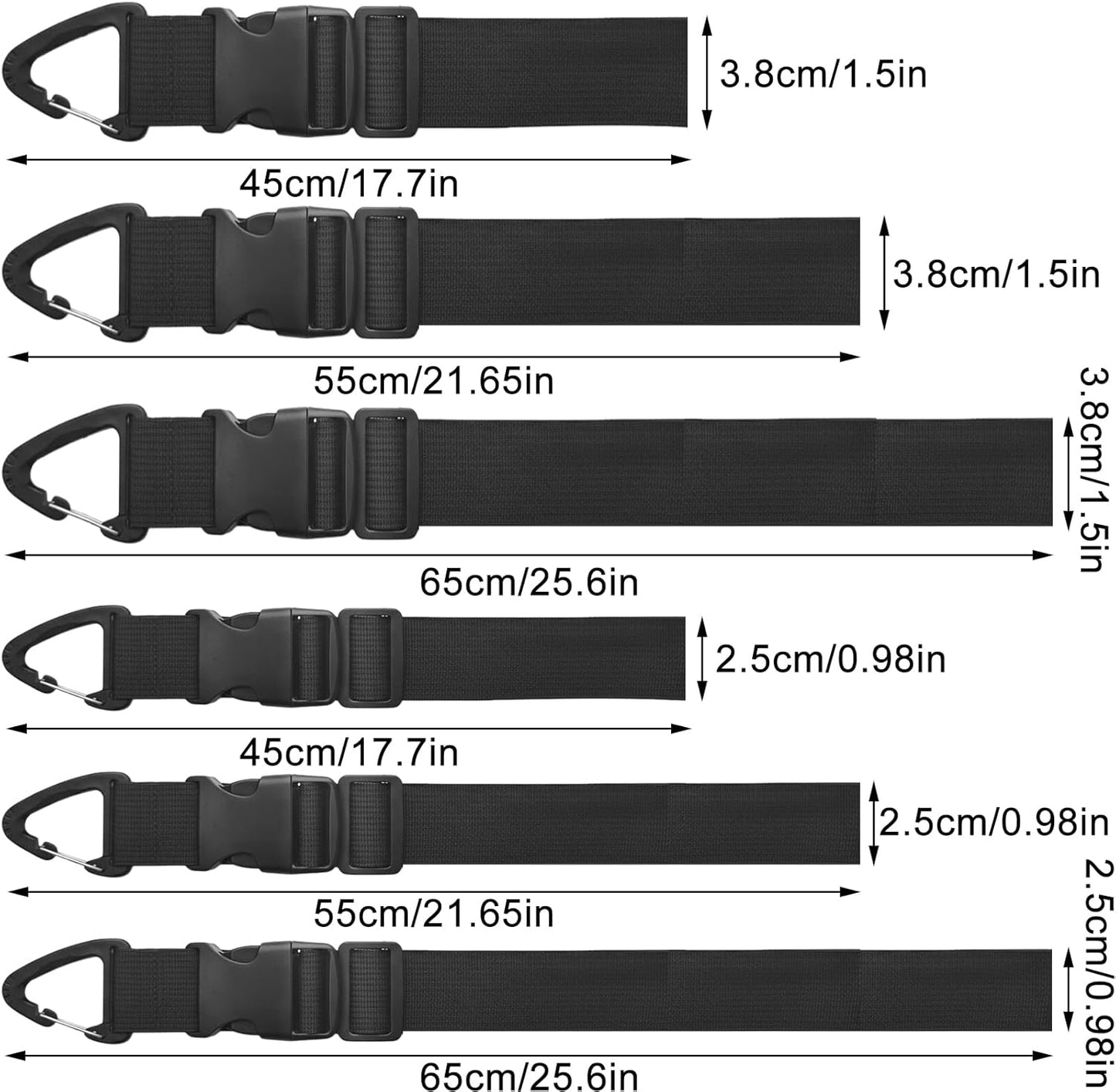 7 Organizadores Cables Resistentes 25.59pulg Capacidad 98lb