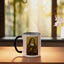 Taza cerámica de San Edith Stein para católicos, negro/blanco