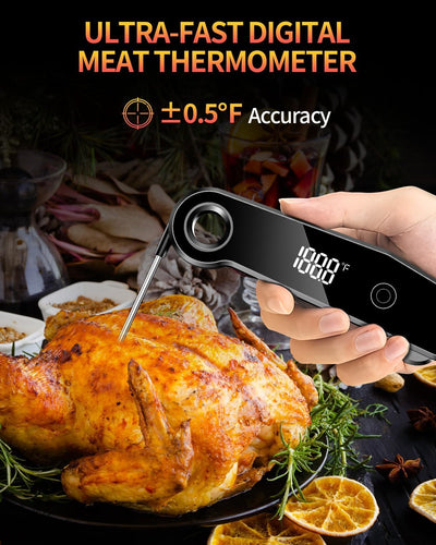 Termómetro digital carne lectura rápida IP67 pantalla LED grande