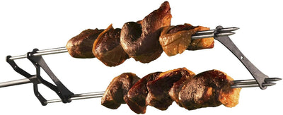Parrilla 2en1 acero inox 28pulg para carne pescado y verduras