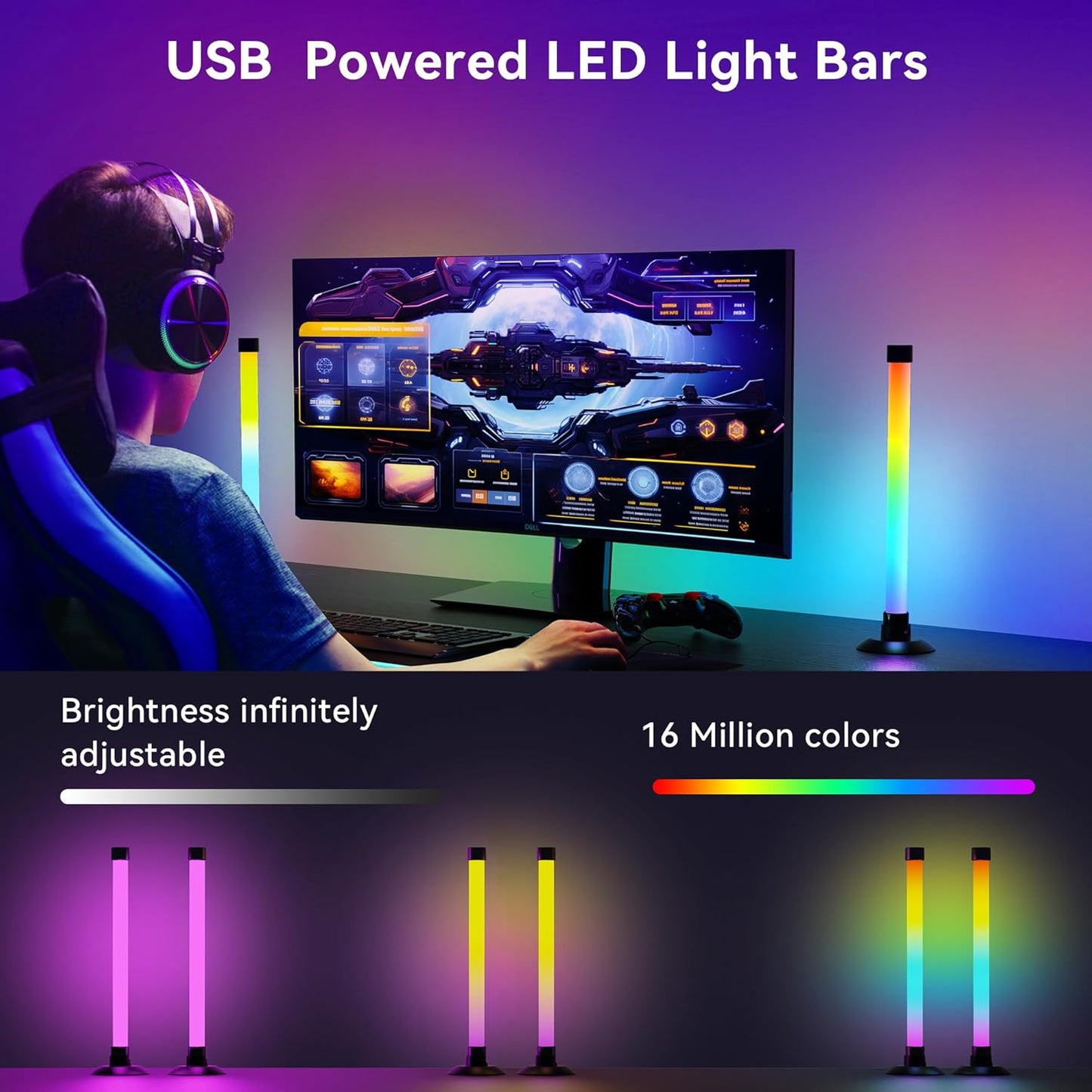 Barra Luz LED RGB Inteligente con App y Control Remoto