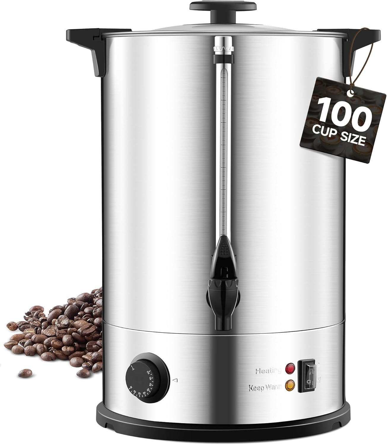 Urna Café Comercial 100 Tazas Acero Inox Doble Pared
