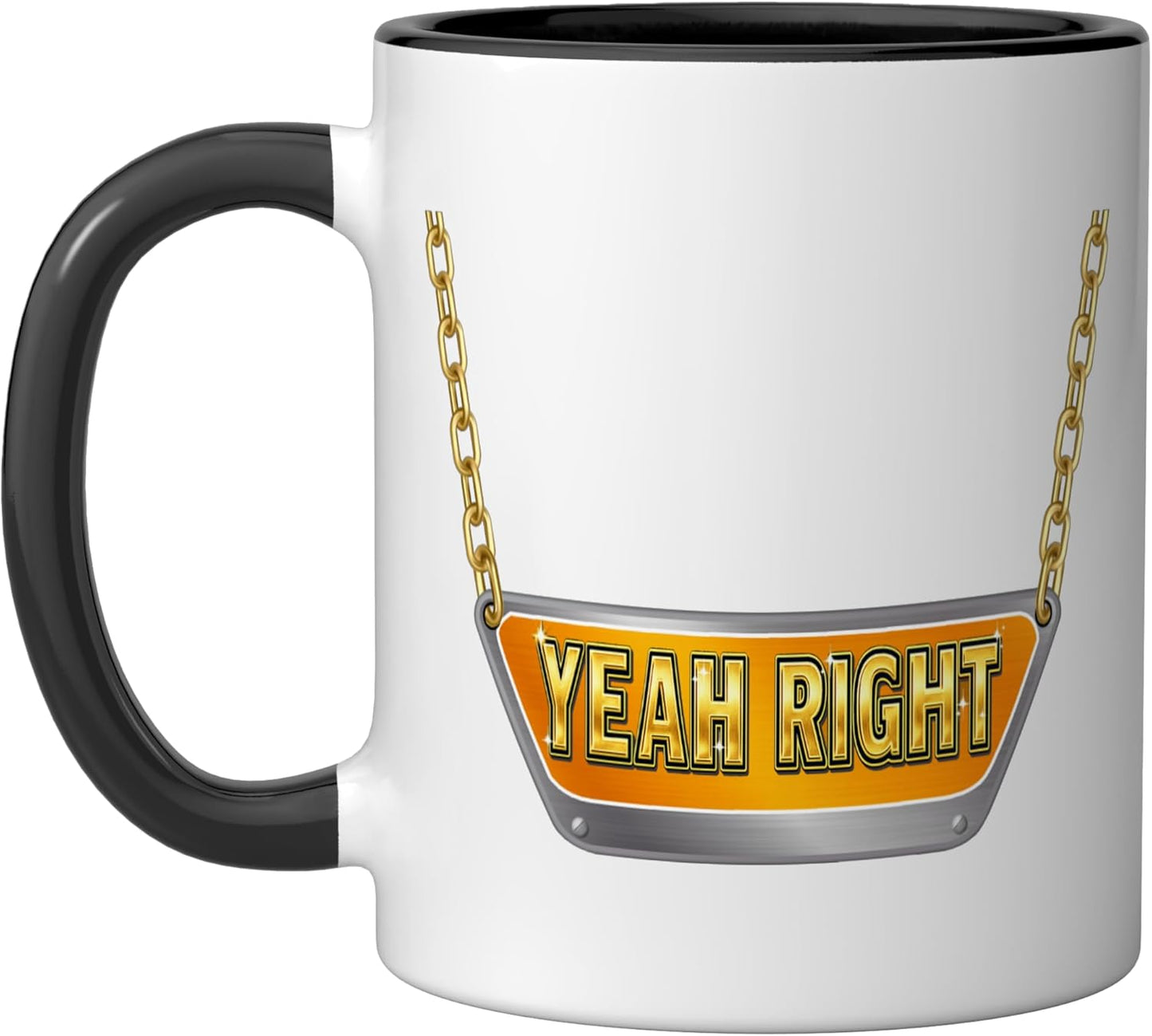 Taza Cerámica con Dibujo Naranja Negro Blanco
