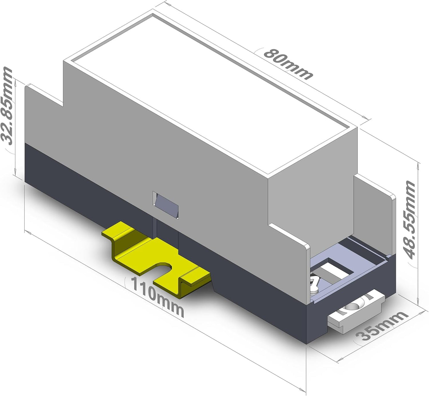 Caja control ABS para automatización doméstica 35mm