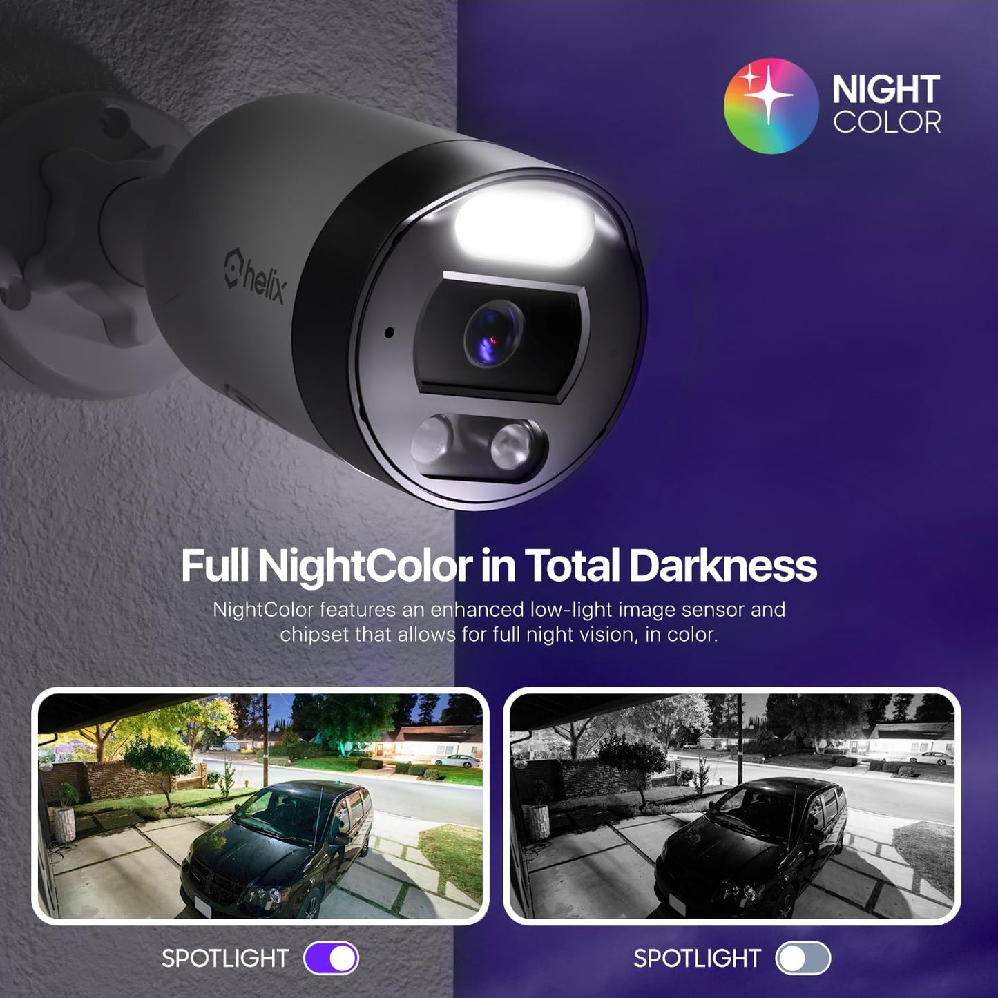 Cámara PoE IP exterior detección humana 98pulg