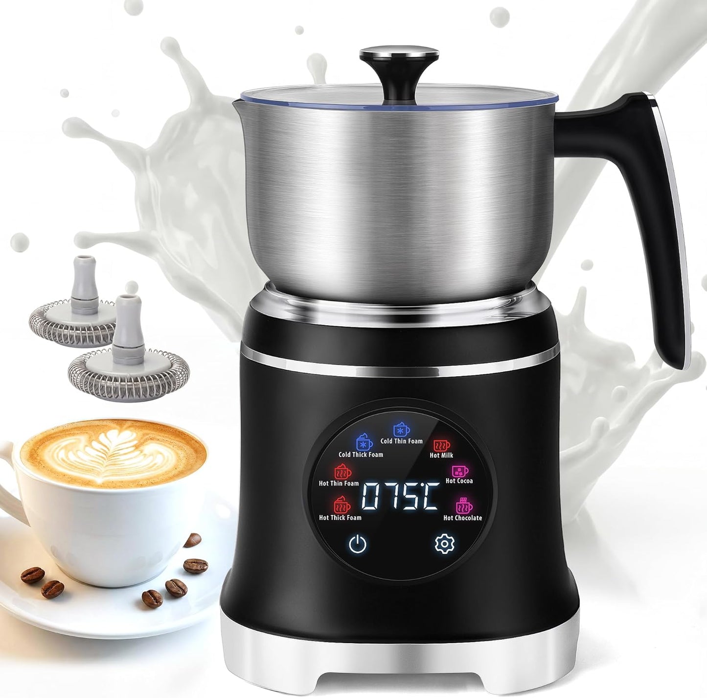 Espumador y vaporizador de leche
