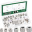 Set 60 Tuercas Moleteadas Planas Acero Carbono M2-M6