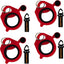 Soporte bridas cable reutilizable resistente rojo