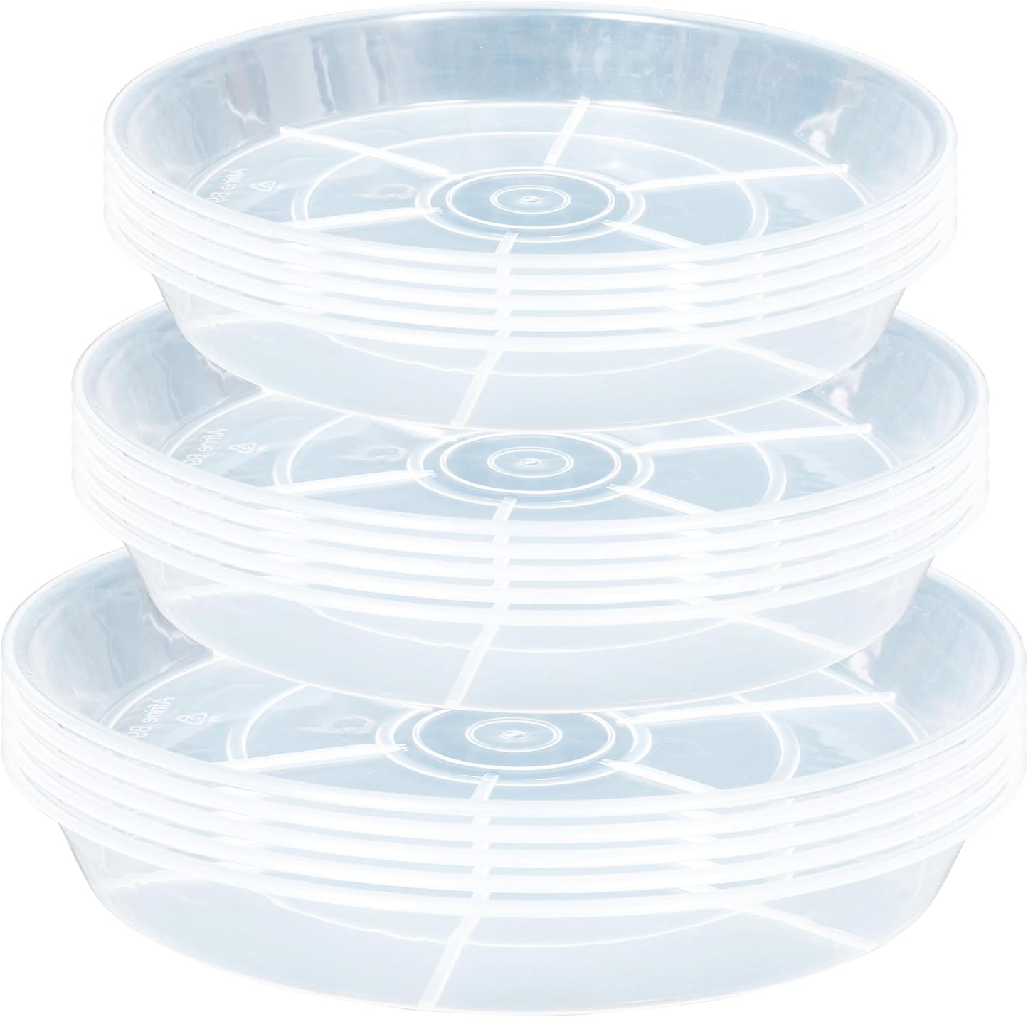Paquete 15 bandejas goteo 6-10pulg plástico resistente para macetas