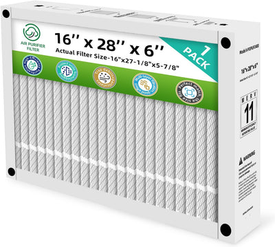 Filtro para calentador MERV 11 16x28x6 compatible Honeywell