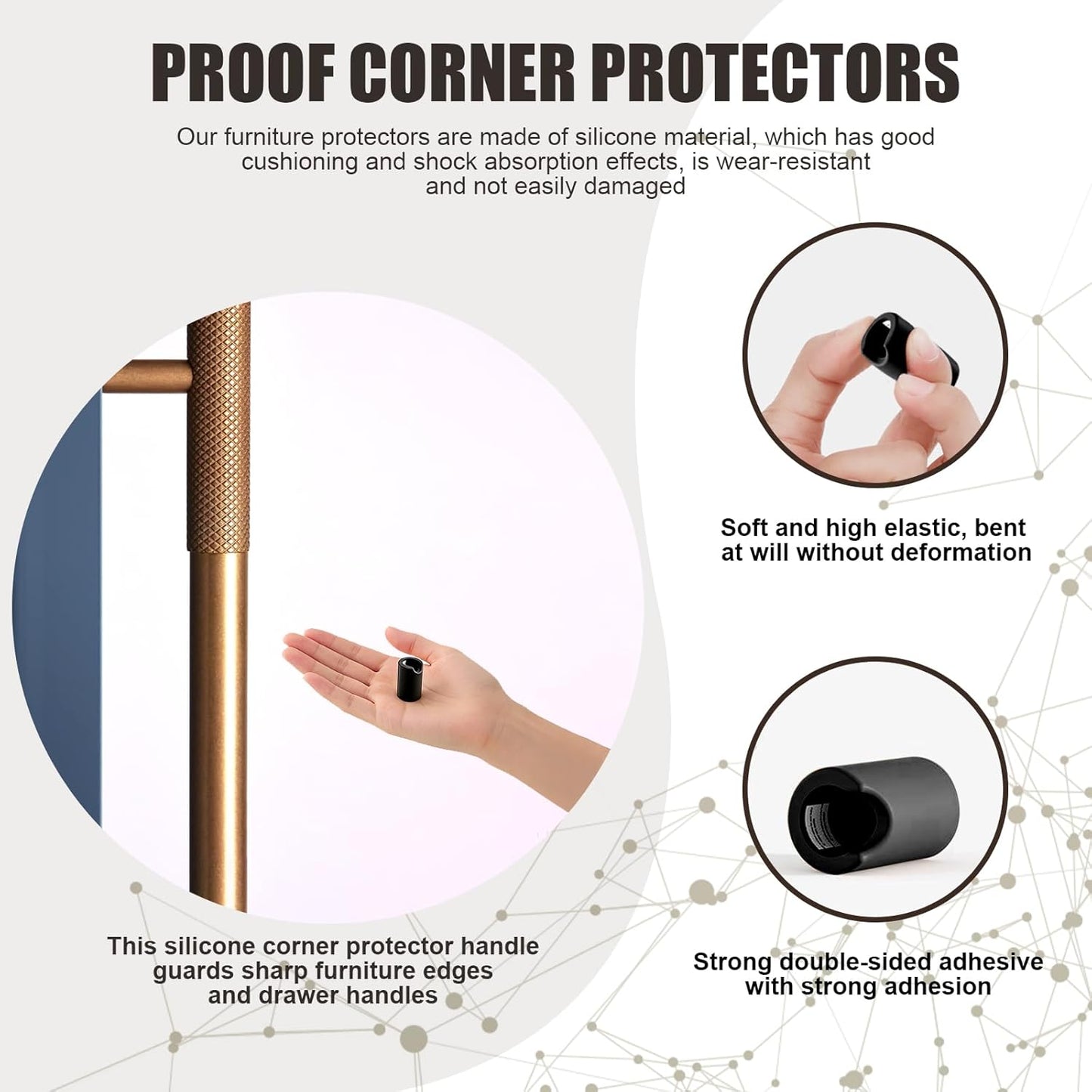 12 Protectores Silicona Manijas Cajones Puertas Muebles