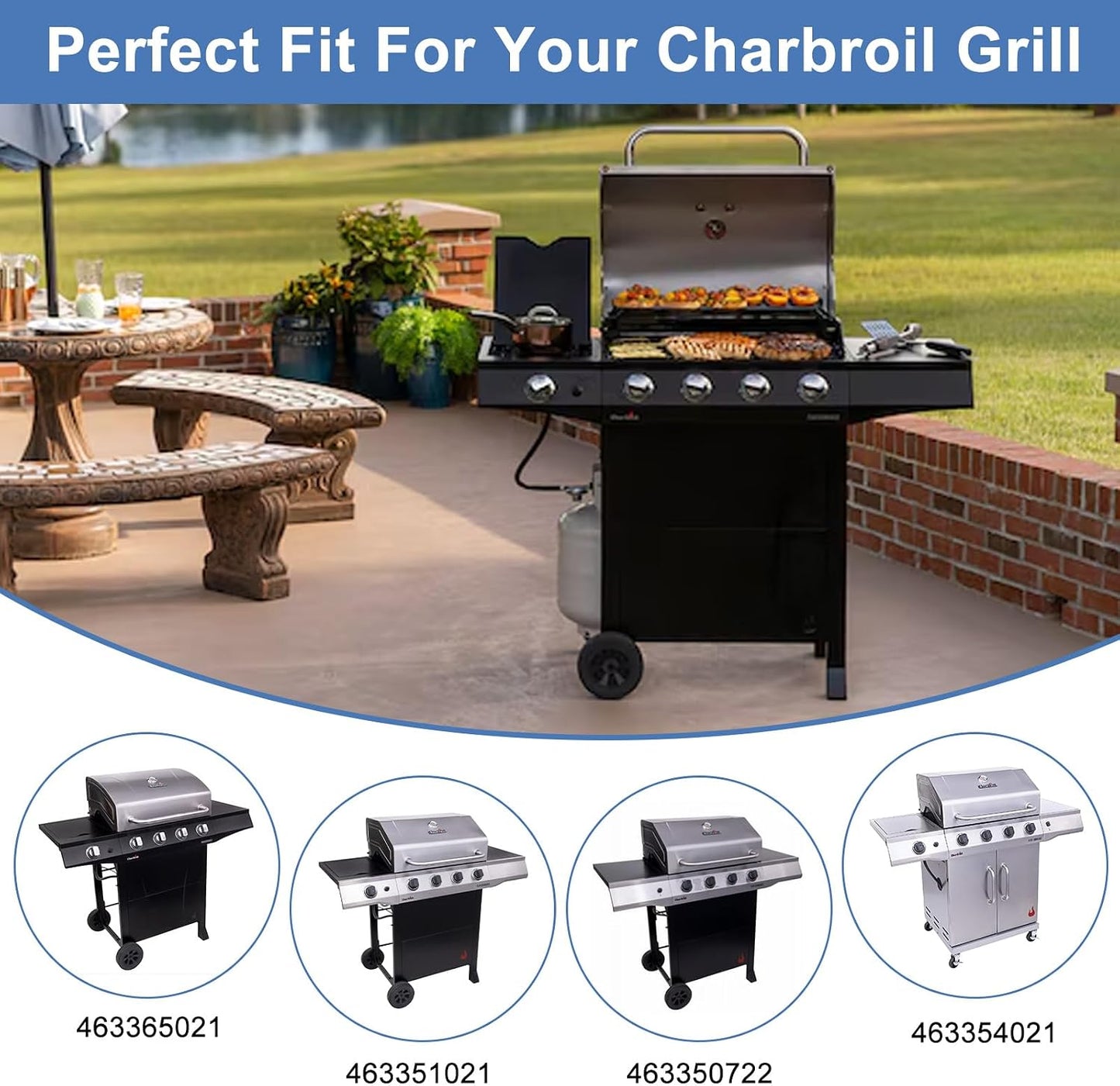 Repuesto parrilla Charbroil Rendimiento 4 Modelos