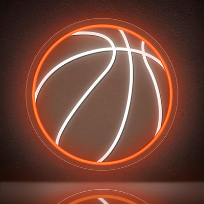 Letrero neón baloncesto decoración habitación niños adolescentes