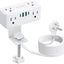 Abrazadera USB C PD 20W con enchufe plano 10ft 6 tomas 4 USB