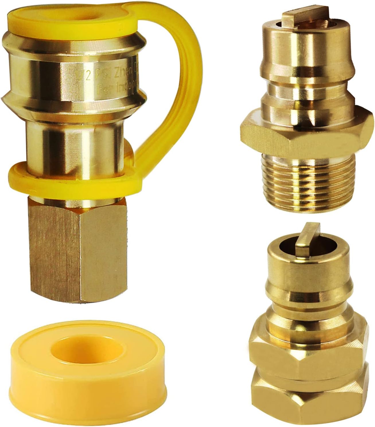 Kit 4 Pzas Conexión Rápida Gas Natural Propano Latón