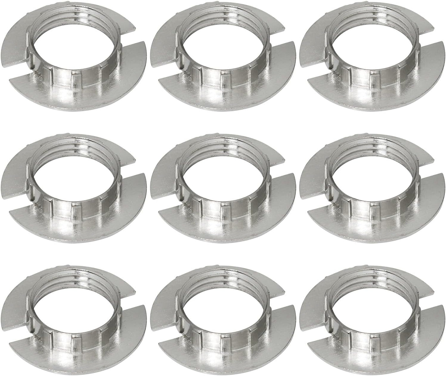9 Anillos Enchufe Luz G9 Aleación 3/4pulg Plateado