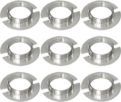 9 Anillos Enchufe Luz G9 Aleación 3/4pulg Plateado