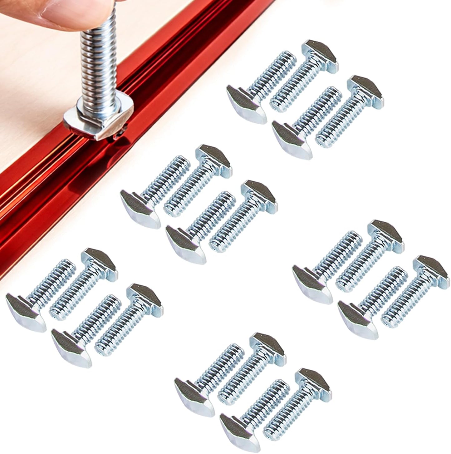 Tornillos T-Slot para Madera HWR008 3/4" 20 Pzas