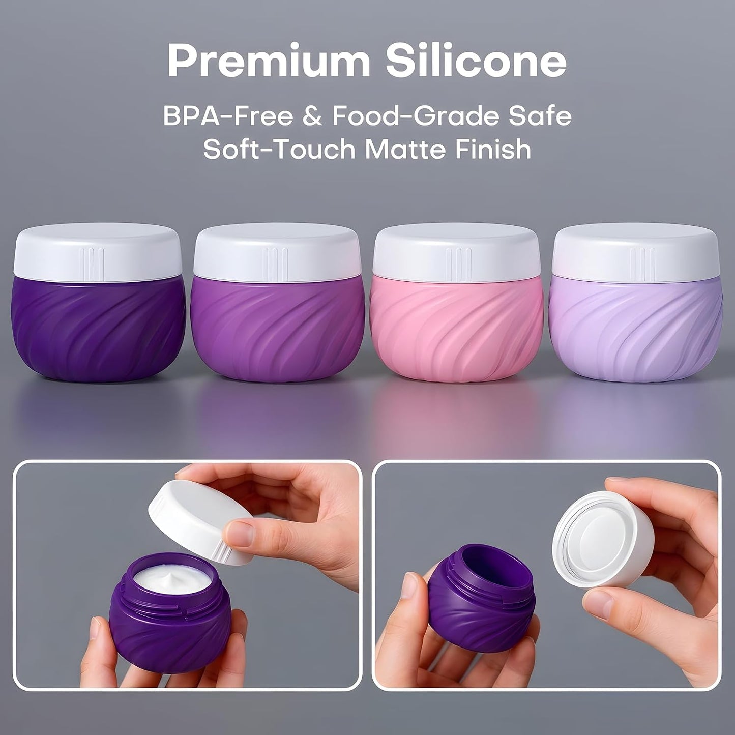 Botellas viaje TSA aprobadas 3oz silicona exprimible 8 pzas