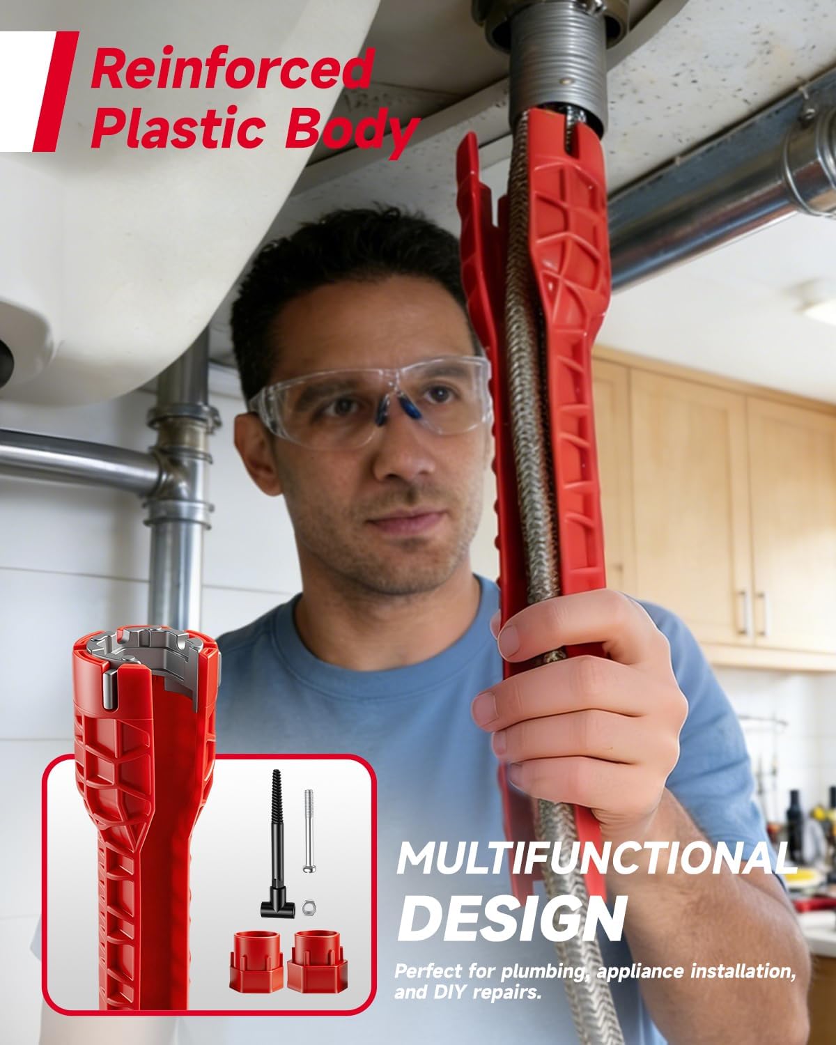 Set 6 llaves multifuncionales para fregadero y lavabo cocina baño
