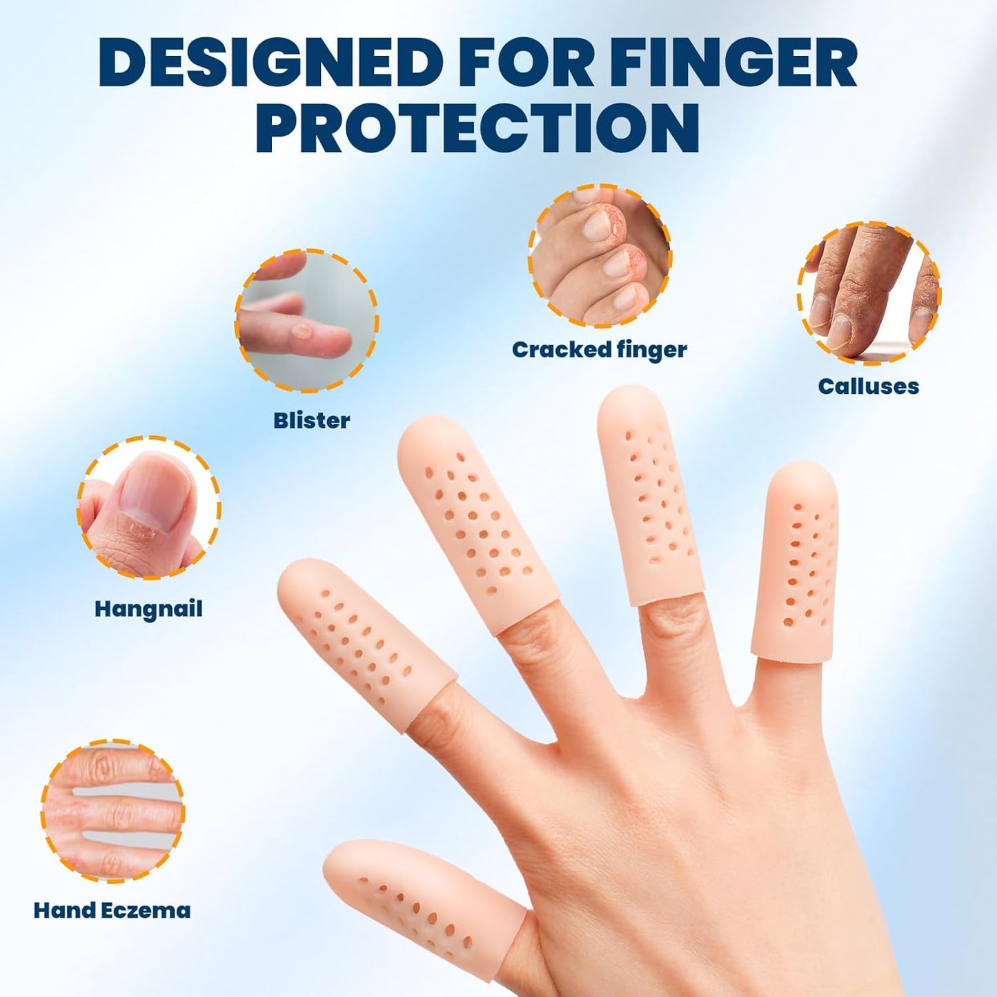 Fundas silicona dedos gel para pulgares artritis
