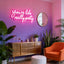 Letrero neón rosa LED texto You're Like Really Pretty