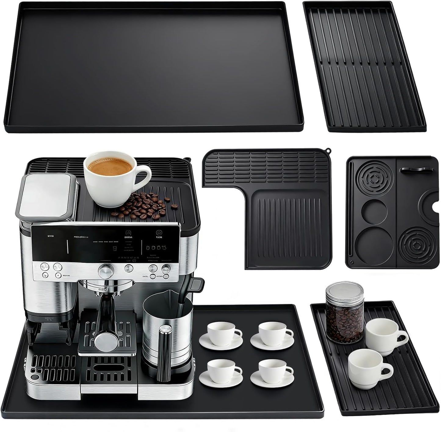 Juego 4en1 alfombrillas silicona para cafetera Ninja
