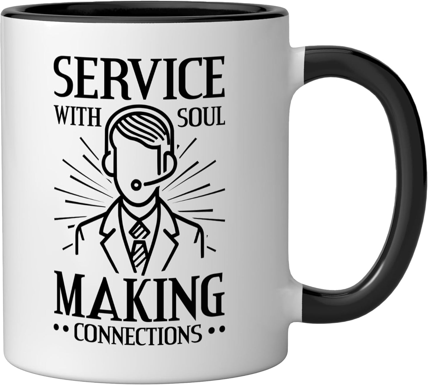 Taza Cerámica Profesional para Servicio Negro/Blanco