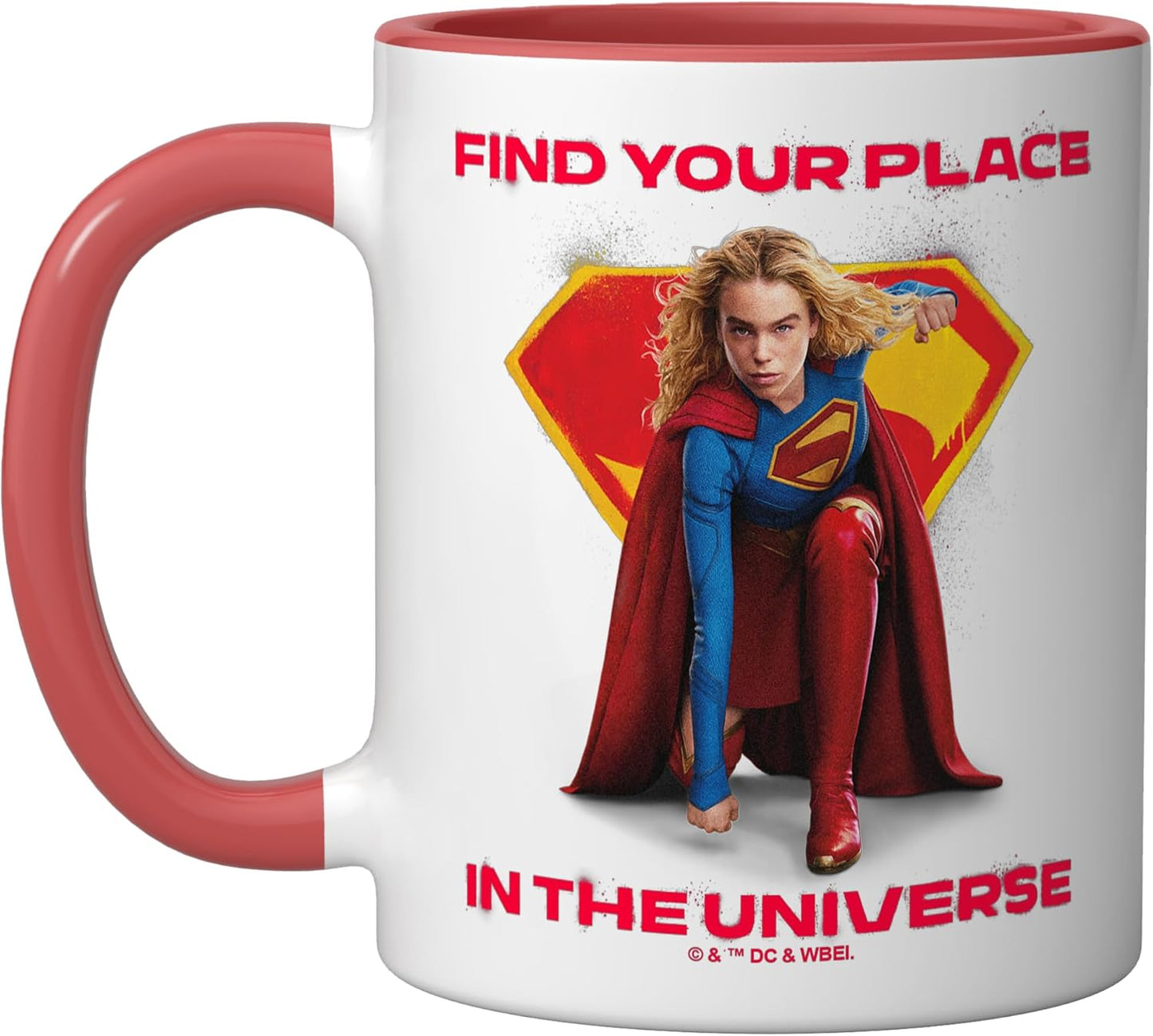 Taza cerámica Supergirl 2026 Find Your Place Crouch roja/blanca