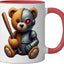 Taza Cerámica Robótico Cyborg AI Rojo/Blanco