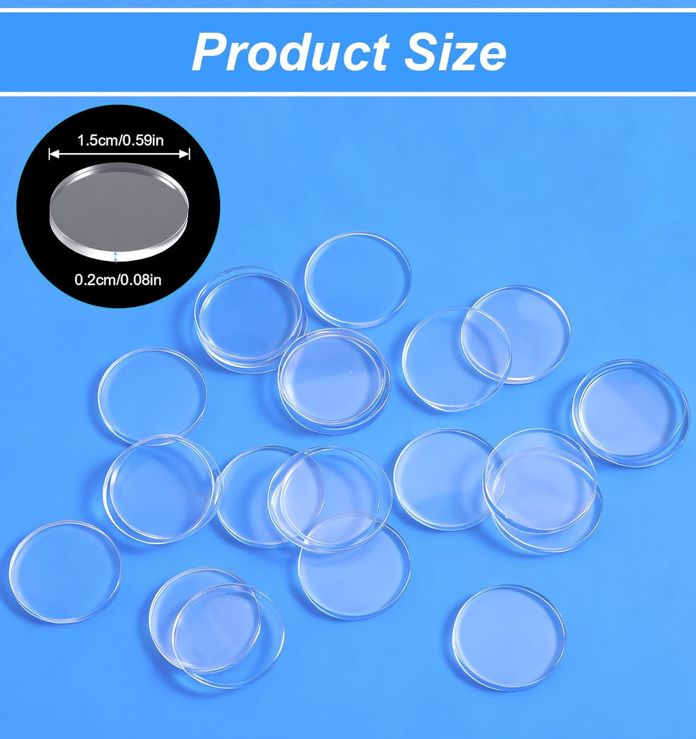 100 Pzas Pads Antiderrapantes Vidrio Claro para Mesas y Armarios