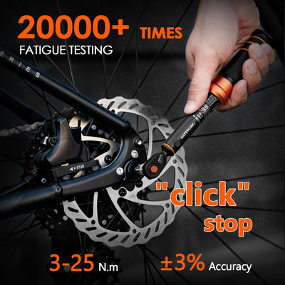 Llave dinamométrica 1/4 pulg 3-25Nm para bicicleta con 72 dientes