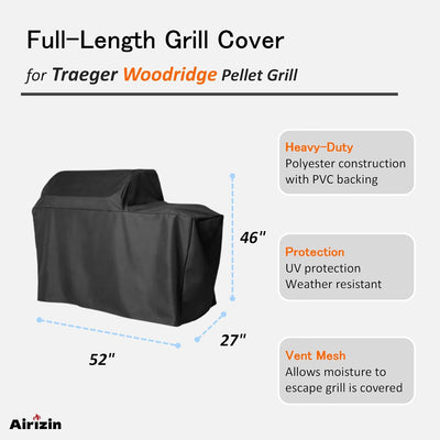 Cubierta parrilla Traeger Woodridge TFB86MLH 52x27pulg
